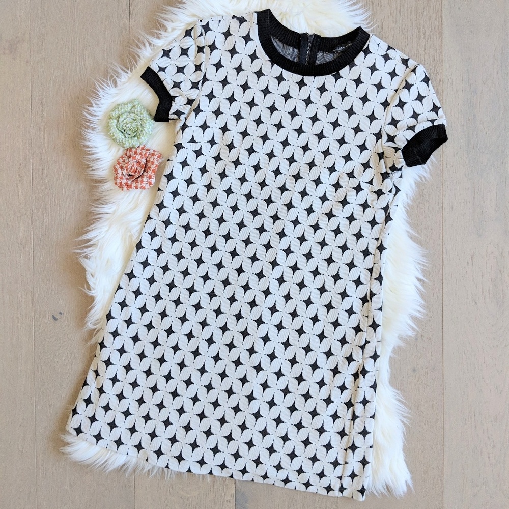 Zara black and white dress